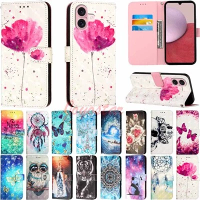 For iPhone 16 Pro 15 14 Plus 13 Pro Max Wallet Card Slot Flip Leather Case Cover - Image 1 of 4