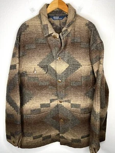 Polo Ralph Lauren XL Ranch Serape Southwestern RRL Jacket Chore Coat 2XL Aztec - Picture 1 of 10