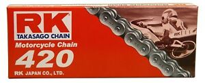 RK Racing Chain M420-110 (420 Series) 110-Links Standard Non O-Ring Chain wit...