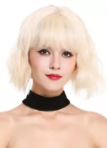 Perücke Damenperücke kurz Pony Longbob voluminös wellig Hellblond Lichtblond - Bild 1 von 4