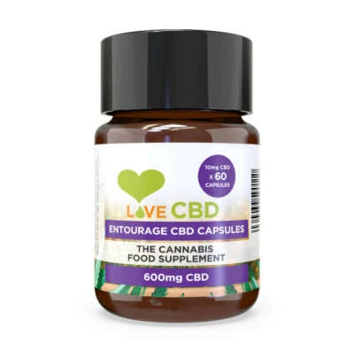 CBD Capsules 10mg Entourage Broad Spectrum 300mg x 30 | 600mg x 60 Love CBD