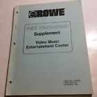 Rowe R-91 Phonograph Service & Parts Manual Supplement 21879005 Video Music