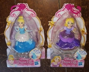Disney Princess Royal Clips: CINDERELLA & RAPUNZAL 3.5" Figures! (2019, Hasbro) - Picture 1 of 3