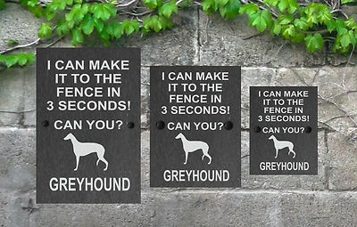 Dog Slate Gate Sign I Can Make it to the Fence 3 Sizes ALL BREEDS AVAILABLE D-L - Image 1 of 2