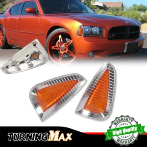 Side Marker Parking Turn Signal Corner Lights For Dodge Charger 2006-2010 Clear - Picture 1 of 8