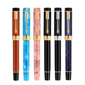 Jinhao 100 Little Centennial Duofold Resin Fountain Pen Fine Nib 0.5mm Gift - Picture 1 of 21