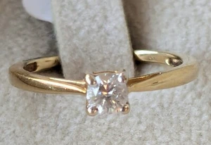 18ct Gold 0.25ct Diamond Engagement Ring Size M. - Picture 1 of 11