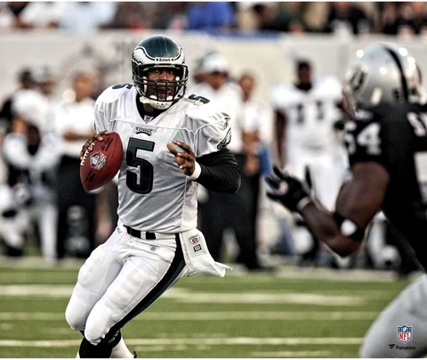 Donovan McNabb Philadelphia Eagles Unsigned Dropping Back to Pass Photograph Cover