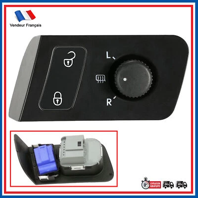 Commandes Noires Ouverture des Portes + Réglage des Rétro - 1T0962125B 1T1959552 - Photo 1/4