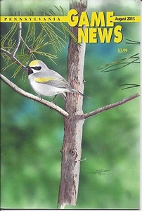 Pennsylvania Game News August 2013 cover by Scott Calpino golden winged warbler - Picture 1 of 3