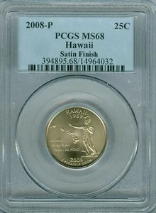 2008 P HAWAII QUARTER PCGS MS68 SF 2ND FINEST REGISTRY * - Picture 1 of 2