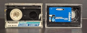2 Stück Videokopf Reinigungskassetten - Panasonic NV-TCL20PT VHSC + Discwasher - Bild 1 von 4
