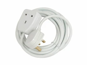 1GANG 5m 230V Single Socket Extension Lead White Colour High Quality  New - Picture 1 of 1