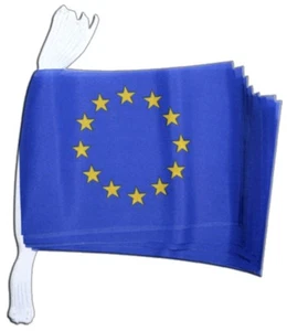 Fahnenkette Flaggenkette Girlande Europäische Union EU Fahnen Flaggen 15x22cm - Bild 1 von 1