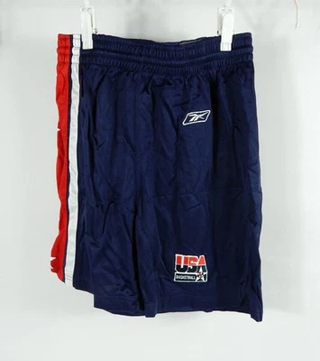 Pantalones cortos de baloncesto emitidos por el equipo de Estados Unidos de la década de 2000 azul marino 34 DP75106 Foto 1 de 4