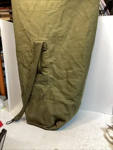 1957 US Army Large Duffle Bag Cotton Duck by Sanitary Sleep Products Named - Bild 1 von 7