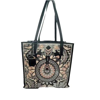 Bolso de Mano Nanette Lepore Negro Boho Geo Vegano Cuero Shopper Foto 1 de 4