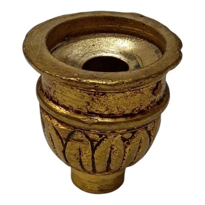 Vintage Solid Brass Chandelier Candle Cup  Replacement 38mm Tall 36mm Diameter - Image 1 of 4