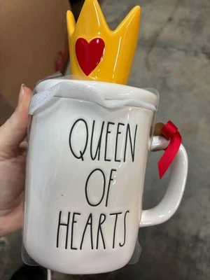 Rae Dunn Disney Coffee Mug w/ Lid Queen of Hearts Alice in Wonderland - Image 1 of 3