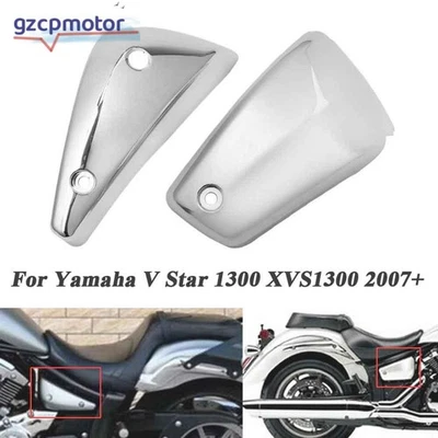 Cubierta de carenado de batería cromada izquierda derecha para Yamaha V Star 1300 XVS1300 2007-2017 Foto 1 de 4