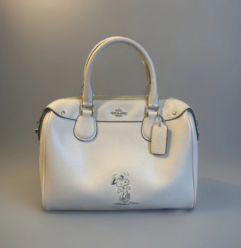 Bolso Bandolera Coach X Peanuts Snoopy Pequeño Marfil ¡¡Cartera Rara!! Limited  Foto 1 de 4