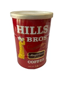Vintage Hills Bros Coffee Can Tin SEALED Unopened 1/2 Pound Regular Grind - Picture 1 of 8