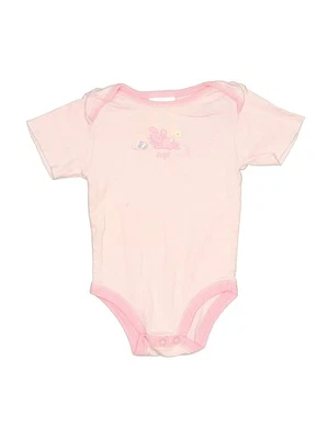 Baby Connection Girls Pink Short Sleeve Bodysuit 3-6 Months - Image 1 of 2