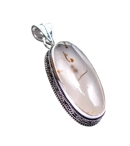 Tigre Dendritiche Agata Gemma Etnico Fatto a Mano Ciondolo Gioielli 2.25 " P - Foto 1 di 5