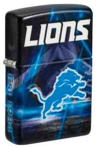 Zippo 46504, Detroit Lions NFL Lighter, 540 Multi-Sided Finish, NEW - Picture 1 of 5