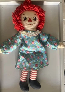 Vtg 1960s Applause Knickerbocker Raggedy Ann 16" Doll Floral Flower Dress Kids - Picture 1 of 12