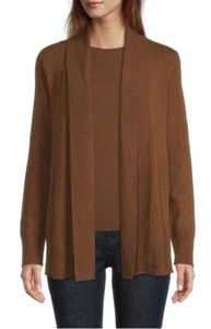 NWT Antonio Melani Size L Ava Ribbed Shawl Collar Long Sleeve Cashmere Cardigan - Picture 1 of 8