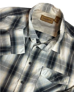 Clearwater Outfitters Mens Long Sleeve Black White Plaid Size XXL Shirt - Picture 1 of 6