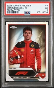2023 Topps Chrome Formula 1 Charles Leclerc Refractor #5 PSA 5 - Bild 1 von 3