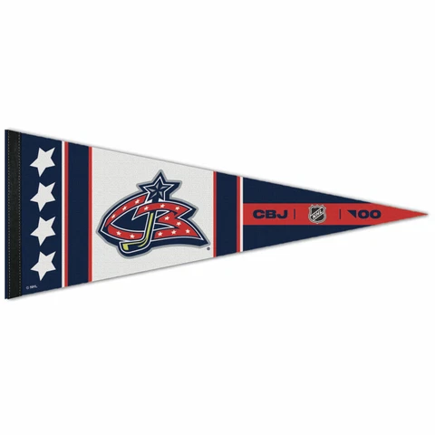 COLUMBUS BLUE JACKETS REVERSE RETRO PREMIUM QUALITY PENNANT 12"X30" BANNER Cover