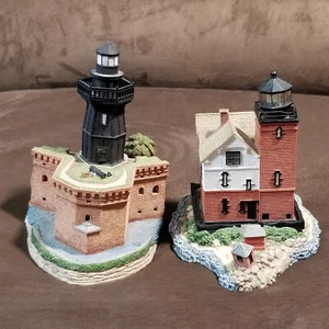 HARBOUR LIGHTS LIGHTHOUSE #466 ROUND ISLAND MICHIGAN AND FORT JEFFERSON - Picture 1 of 16