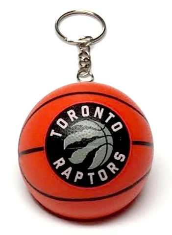 TORONTO RAPTORS NBA MINI 2" ROUND BASKETBALL KEYCHAIN RETIRED 2015 DECORATION Cover