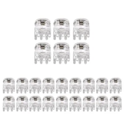 BokWin 24 Pcs Mini Claw Hair Clips,10mm/0.39 Inch Plastic Hair Claw Clear - Image 1 of 4