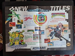 Konami tmnt turtles sunsetriders tiny toon 90S MAGAZINE COMPUTER ADVERT 18x12" - Picture 1 of 7