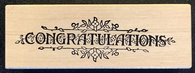 PSX D-458 Congratulations Rubber Stamp - Image 1 of 3