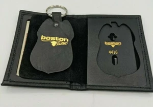 New Boston Leather Recessed Book Style Badge Case Police Duty Uniform Gear #3-1 - Picture 1 of 5