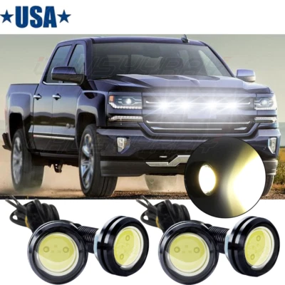 Kit de iluminación de rejilla de luces LED blancas 4 piezas universal para GMC Yukon 2007-2014 Foto 1 de 4