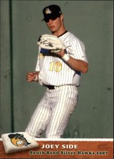 2007 South Bend Silver Hawks Grandstand #28 Joey Side