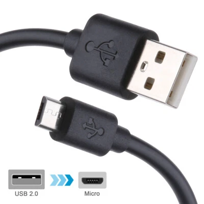 USB 2.0 A-Male to Micro B Charger Cable For PS4 Samsung Galaxy S7 Edge Note 5 LG - image 1 of 4