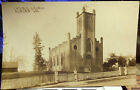 AUBURN, CALIFORNIA, Photo Post Card, 1910-18 Placer County, STREET, CHURCH