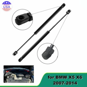 Car Front Hood Bonnet Lift Support Pair For BMW X5 2007-2013 X6 2008-2014 - Picture 1 of 13