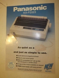 Panasonic printer brochure - retro computing - Picture 1 of 2
