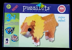 NEW Puzzibits Flexible 3D Puzzle Art Super Safari 450 Pieces Manhattan Toy 2007 - Picture 1 of 19