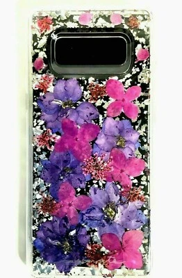 FUNDA ESTUCHE MATE SAMSUNG GALAXY NOTE 8 QUILATES PÉTALOS PÚRPURA ORO ROSA VENDEDOR DE EE. UU. Foto 1 de 4