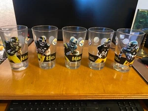 Pittsburgh Steelers 16 oz set of glasses Papa John's Pizza - Picture 1 of 7