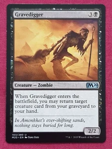 Magic The Gathering 2020 CORE SET M20 GRAVEDIGGER black card MTG - Picture 1 of 2